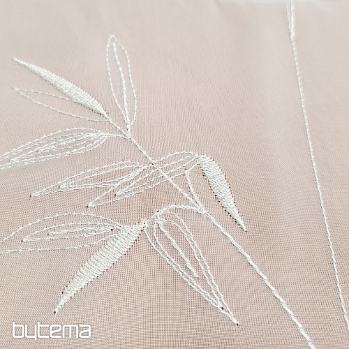 Tenda ricamata di lusso GERSTER 11757 bianca