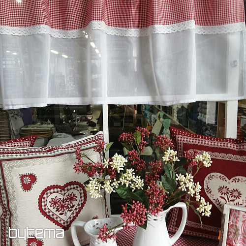 Tenda finita GERSTER tela rossa 50x150 cm