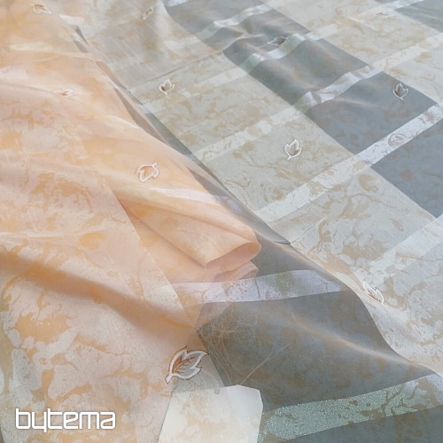 Tenda color miele con foglie