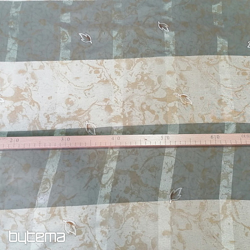 Tenda color miele con foglie