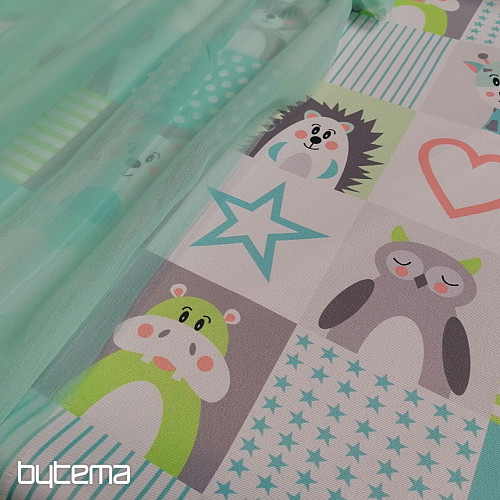 Tessuto decorativo leggero Kiba 64 turchese