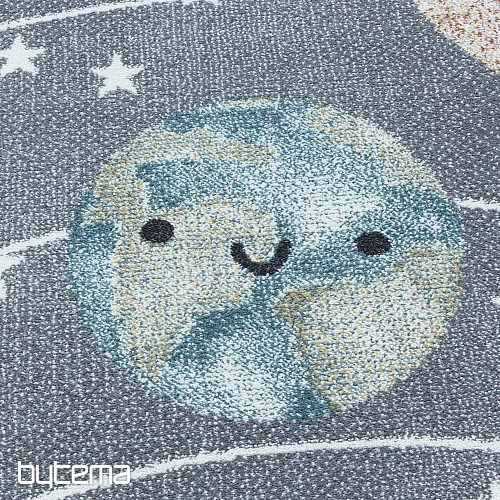 Tappeto di lusso per bambini FUNNY Universe grigio