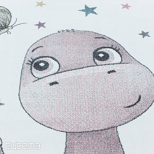 Tappeto di lusso per bambini FUNNY DINOSAURS PINK