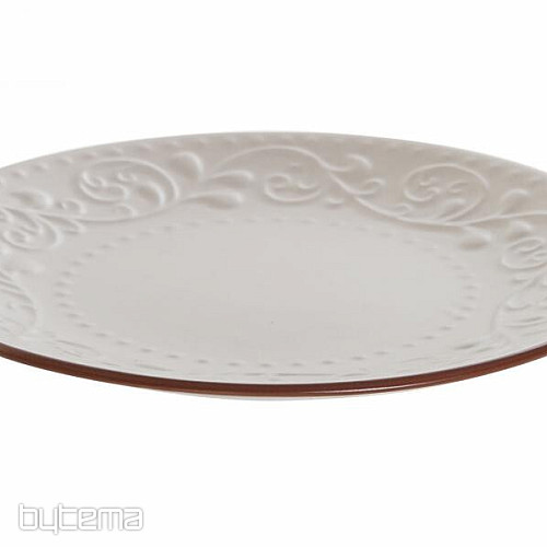 Piatto dessert BEIGE RELIEF 21x2,5 cm beige