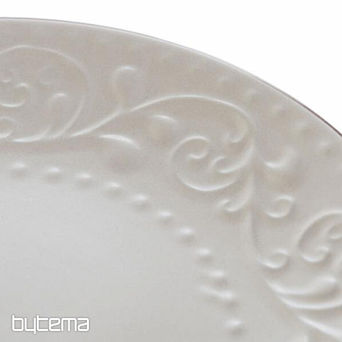 Piatto dessert BEIGE RELIEF 21x2,5 cm beige