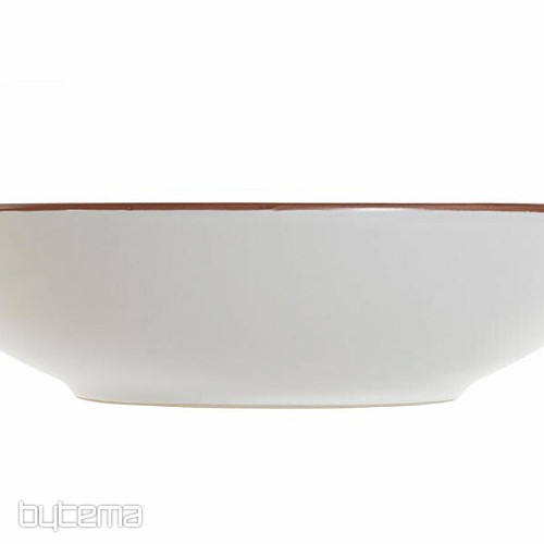 Piatto fondo WHITE RELIEF 20,5x5 cm bianco