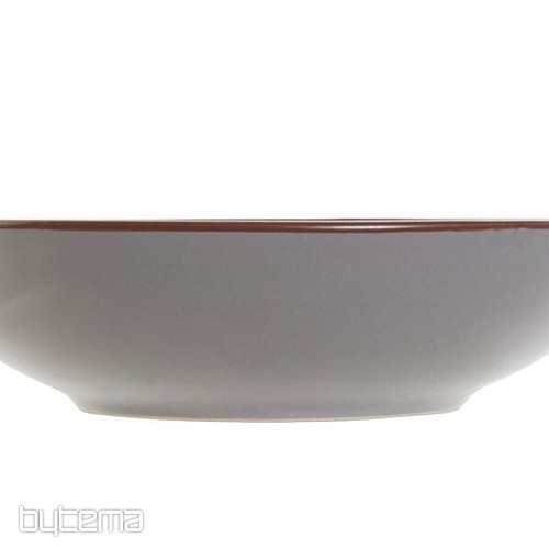 Piatto fondo GRAY RELIEF 20,5x5 cm grigio