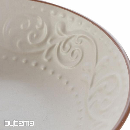 Piatto fondo BEIGE RELIEF 20,5x5 cm beige
