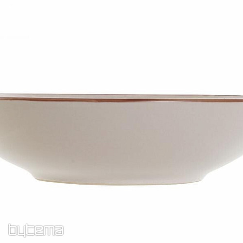 Piatto fondo BEIGE RELIEF 20,5x5 cm beige