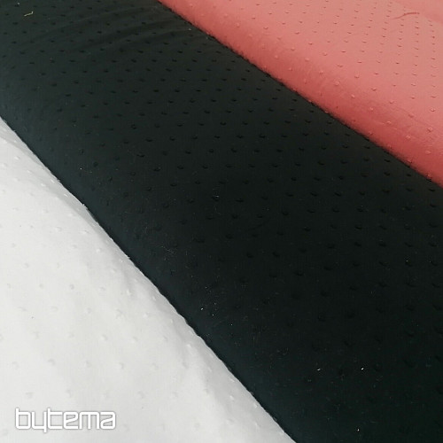 Tessuto di cotone nero con borchie