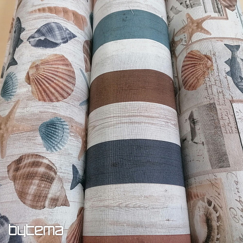 Tessuto decorativo Righe oceaniche