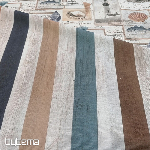 Tessuto decorativo Righe oceaniche