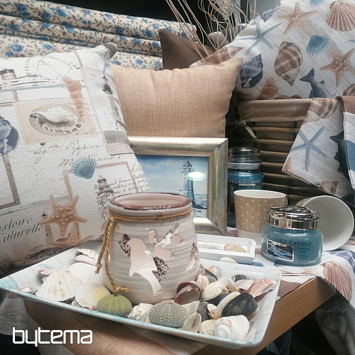 Tessuto decorativo Righe oceaniche