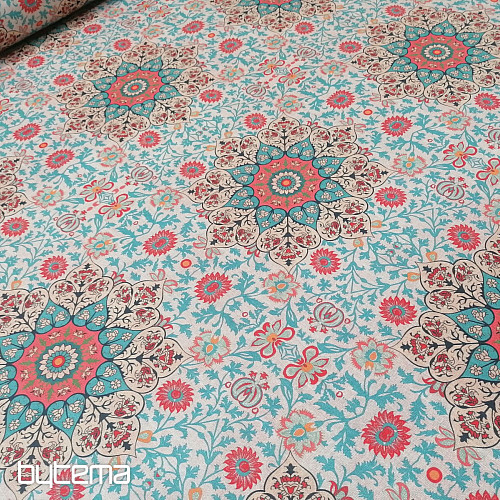 Tessuto decorativo Sayuri turchese