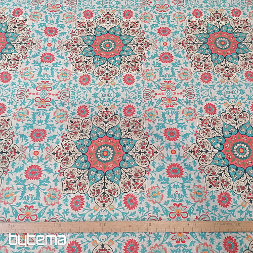 Tessuto decorativo Sayuri turchese