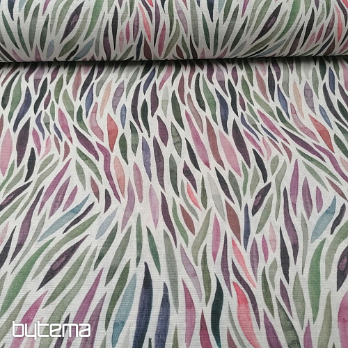 Tessuto decorativo Izaro verde-viola