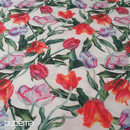 Tessuto decorativo Shaggy tulipani