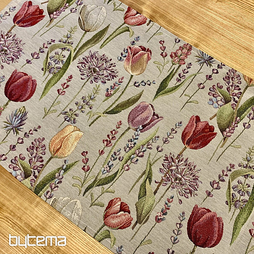 Tovaglia gobelin, sciarpa Primavera-tulipani