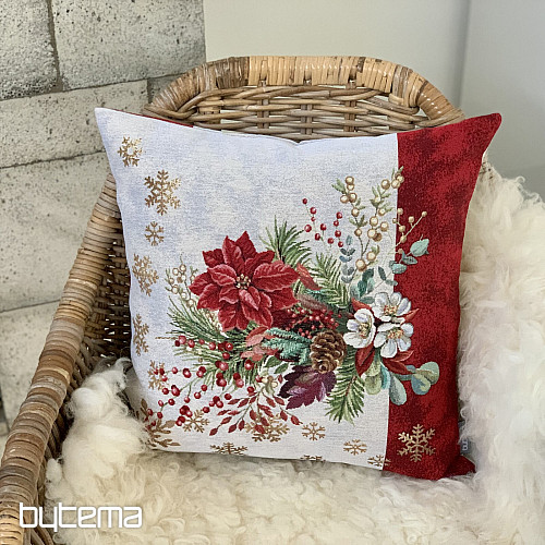 Copri arazzo natalizio BOUQUET DI NATALE CON STRISCIA ROSSA