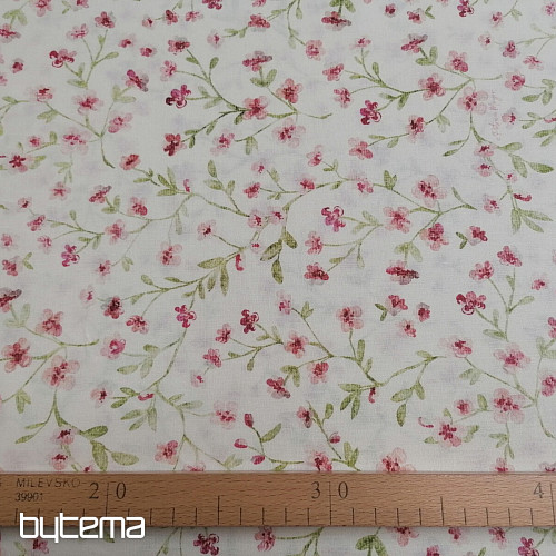 Tessuto di cotone rosa mini sakura