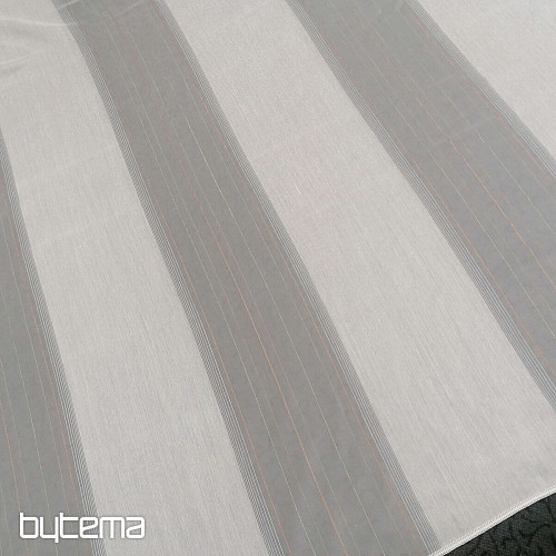Tenda in voile a righe verde-rame