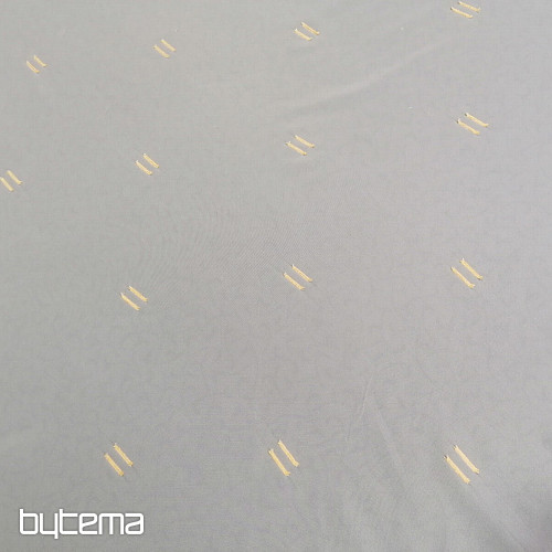 Tenda in voile crema chiaro con linee cucite arancione chiaro