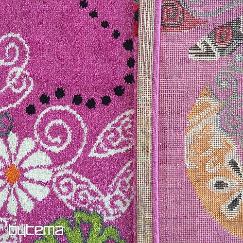 Tappeto per bambini MONDO 114 farfalle - rosa