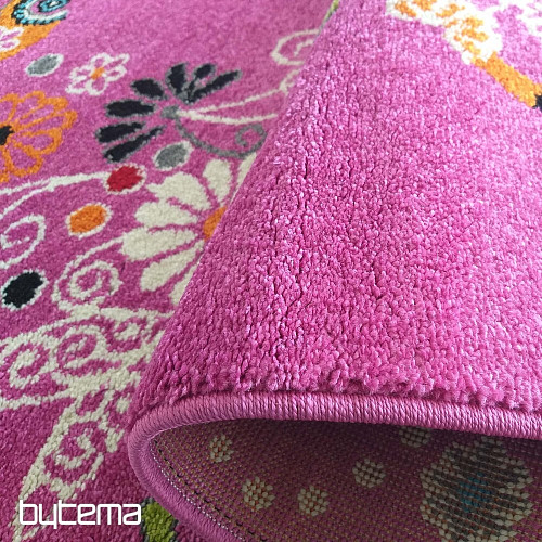 Tappeto per bambini MONDO 114 farfalle - rosa