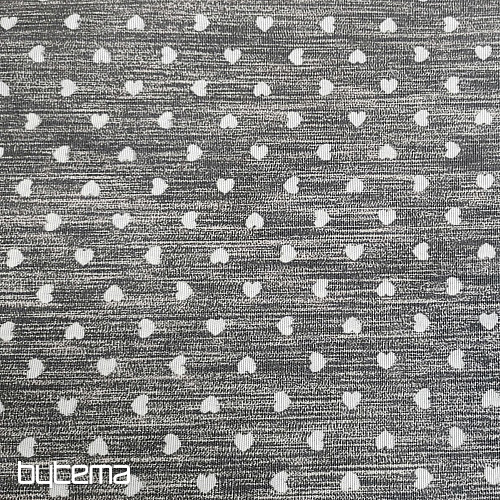 Tessuto decorativo Naira cuori grigio scuro
