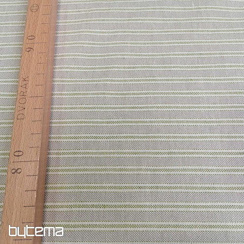 Tessuto decorativo Righe Iris - verde 66