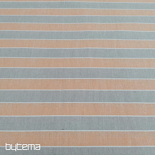 Tessuto decorativo strisce Trebol - arancione 2 cm 75
