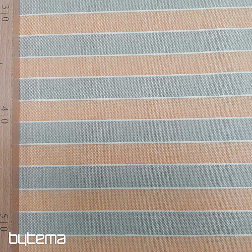 Tessuto decorativo strisce Trebol - arancione 2 cm 75