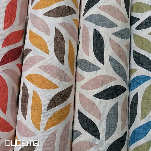 Tessuto decorativo Coord foglie gialle