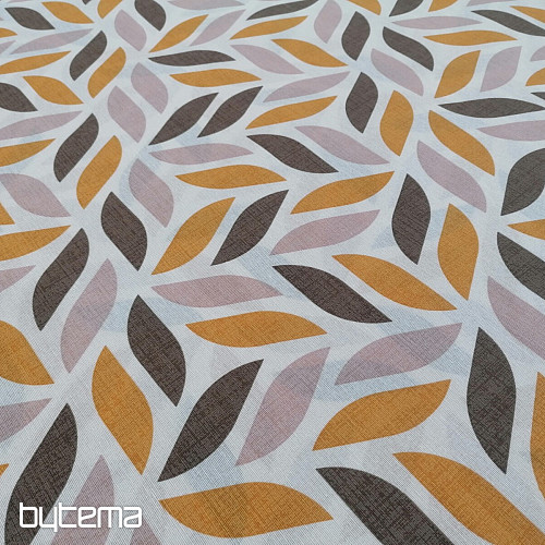 Tessuto decorativo Coord foglie gialle