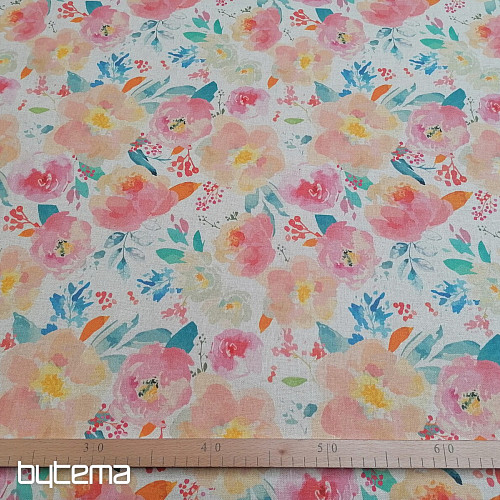 Tessuto decorativo Fiori pastello