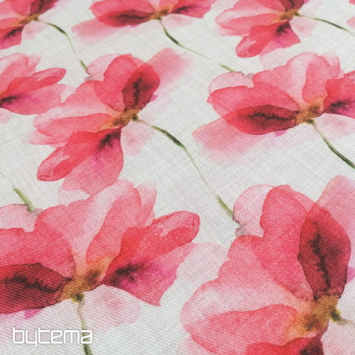 Tessuto decorativo Fiori rossi