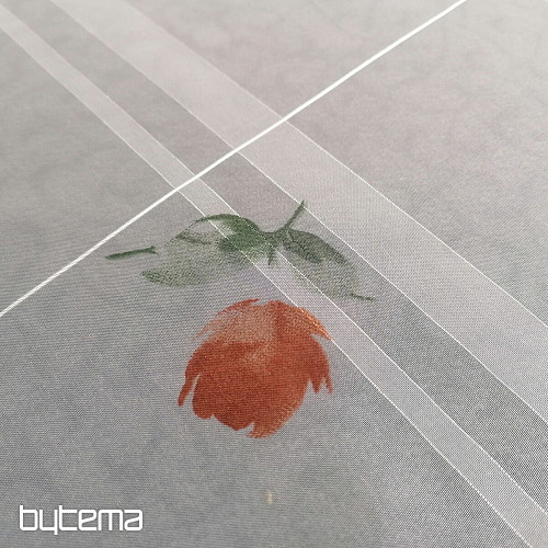 Tenda in voile crema chiaro - rose