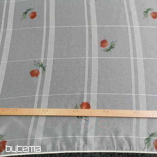Tenda in voile crema chiaro - rose