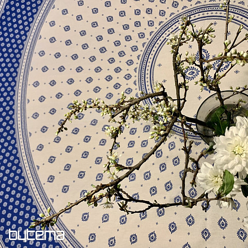 Tovaglia rotonda - folklore blu Ø 175 cm