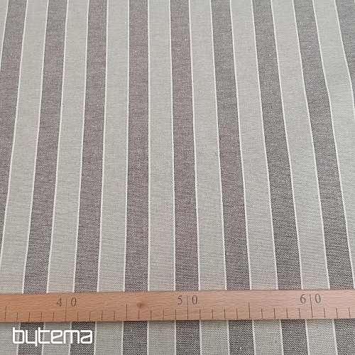 Tessuto decorativo strisce Trebol - marrone 2 cm 55