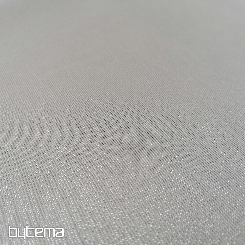 Tessuto decorativo natalizio Babbo Natale con lurex bianco-argento