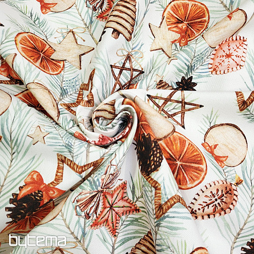 Tessuto decorativo natalizio Arance secche