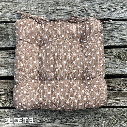Cuscini per sedia HEART BROWN