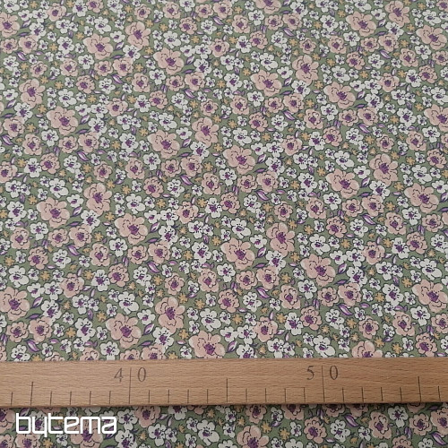 Tessuto di cotone KALMIA verde