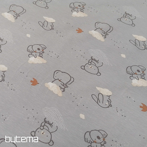 Koala in maglia di cotone su una nuvola