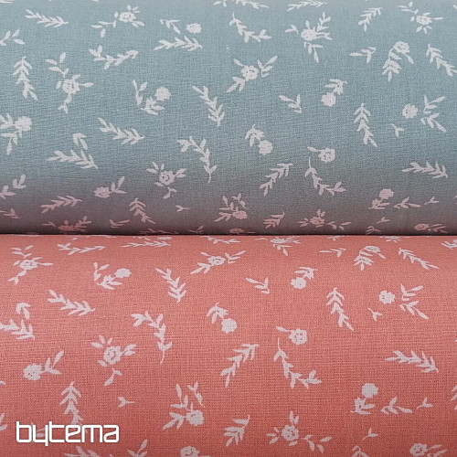 Tessuto di cotone FIORI DI MENTA
