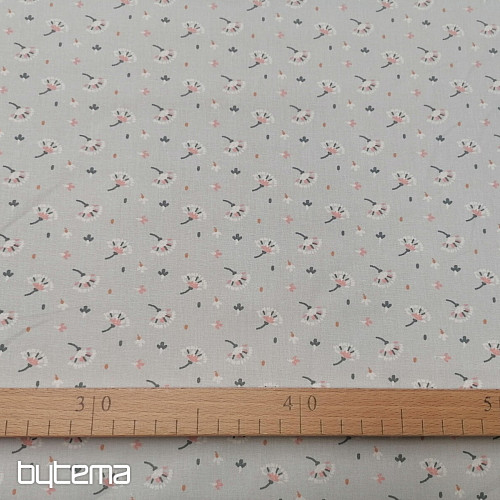 Tessuto di cotone Treccia grigia