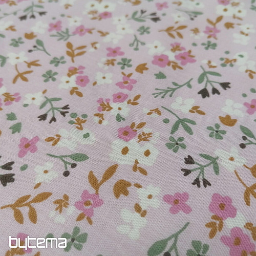Tessuto di cotone Zalia fiori rosa