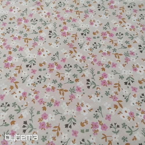 Tessuto di cotone Zalia fiori naturali