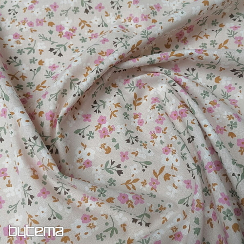 Tessuto di cotone Zalia fiori naturali